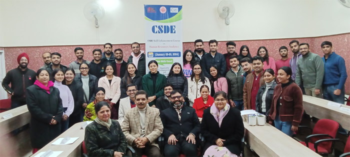 यूनिवर्सिटी बिजनेस स्कूल, पंजाब यूनिवर्सिटी में एचआर एनालिटिक्स पर सीएसडीई कौशल संवर्धन पाठ्यक्रम का समापन समारोह
